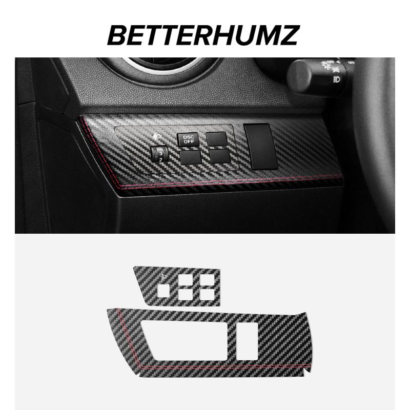 Betterhumz For Mazda 3 Axela 2010-2013 Made of Alcantara Auto Headlight Lamp Switch Panel Trim Sticker Car Interior Accessories