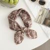 Silk scarf new fashion neck protection small shawl retro literary scarf double-sided floral headscarf headband cotton and linen square scarf