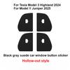 For Tesla Model 3 Highland Model Y/YL Juniper 2025-2026 Door Opening Button Sticker Door Window Button Car Auto Accessories 4PCS