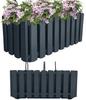 Balcony Box 38cm With Holders and Moisture Meter Anthracite Pot