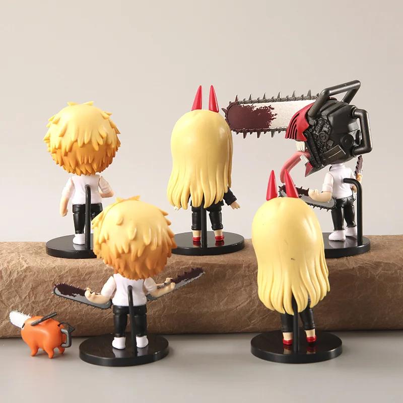 6Pcs-Set Chainsaw Man Anime Figure PVC Denji Pochita Collection Action Figures Model Set Toys Anime  Dolls Kids Gift