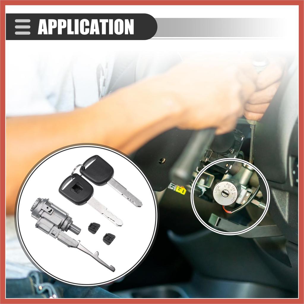 ACROPIX Ignition Switch Lock Cylinder for Honda Accord 2003-2012 Metal
