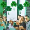 4pcs Paper St. Patrick's Day Clover Pendant Happy St. Patrick's Day Decor  Festival Party Decoration