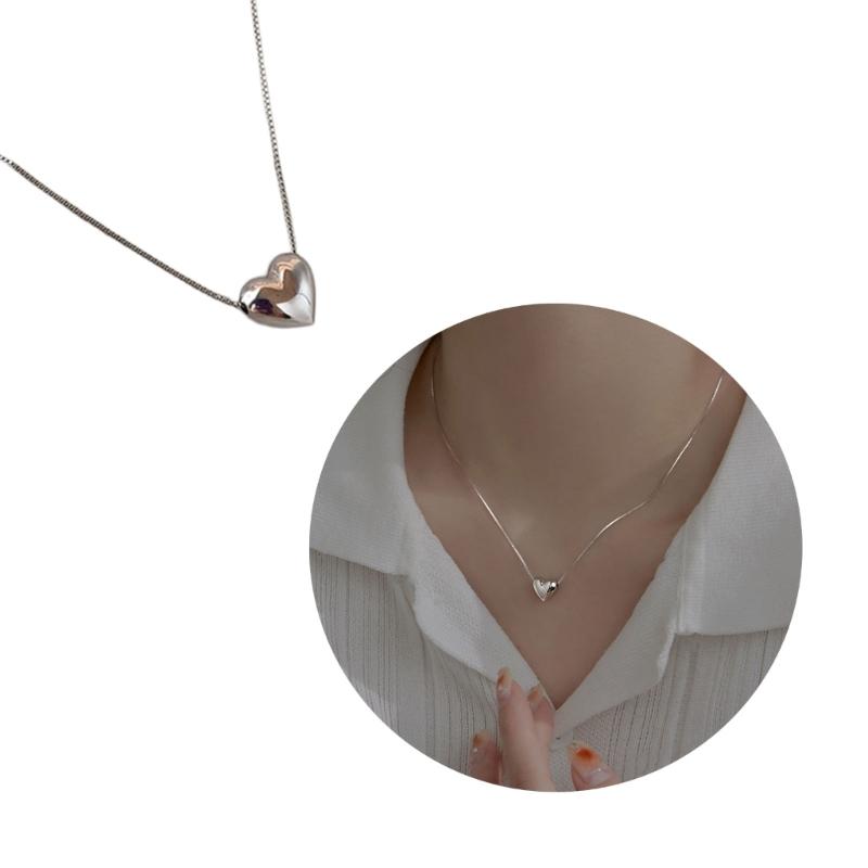 Delicate Heart Pendant Necklace Jewelry Fashion Forward Heart Choker Pendant Necklace Clavicular Chain for Gatherings