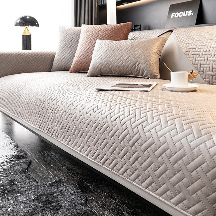 Sofa Cushion Four Seasons Universal Technology Cloth Modern High-Grade Light Luxury Waterproof And Non-Slip Cushion Non-Stick Fur Seat Cushion Cover