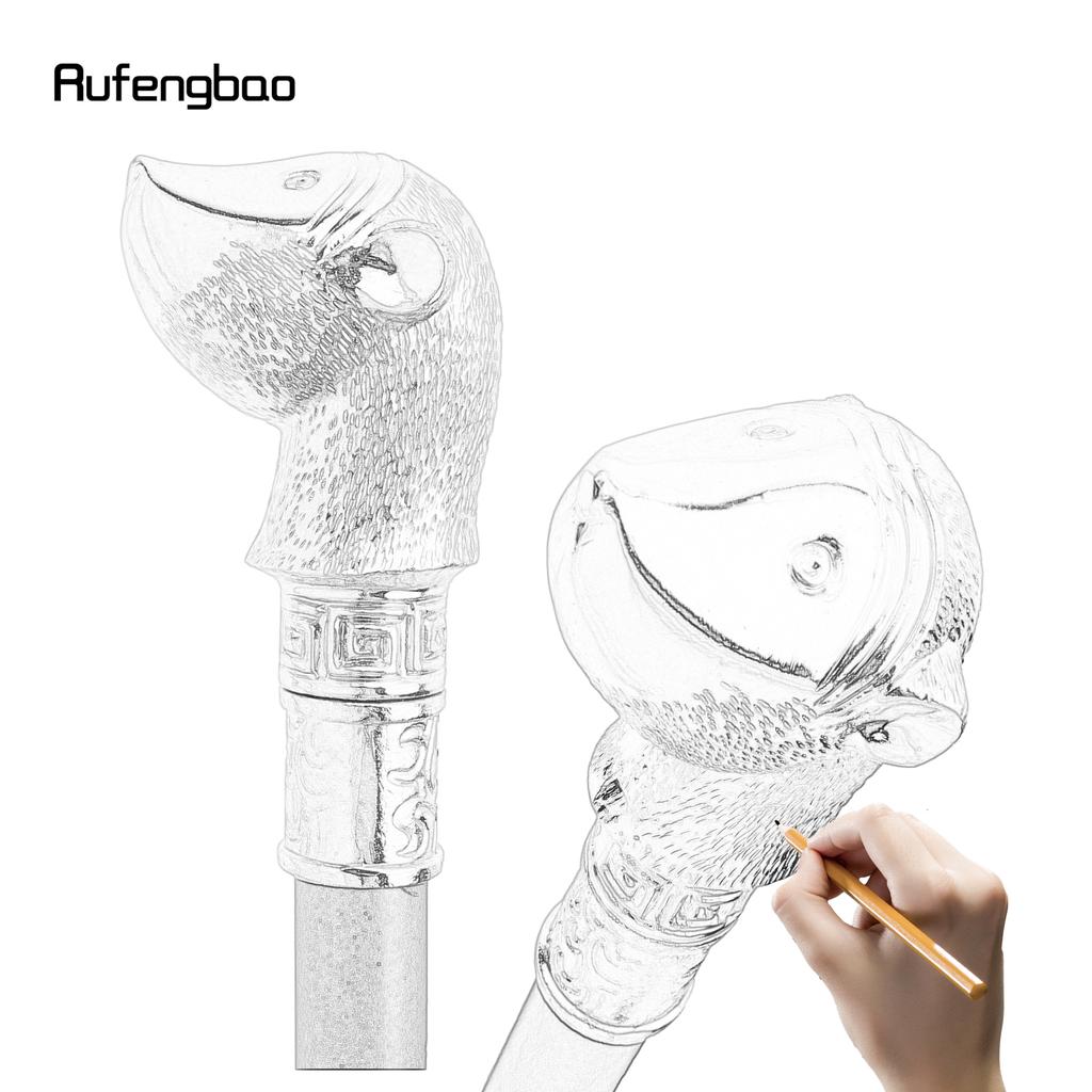 Golden White Hamster Guinea Animal Fashion Walking Stick Decorative Cospaly Vintage Party Fashionable Walking Cane Crosier 92cm