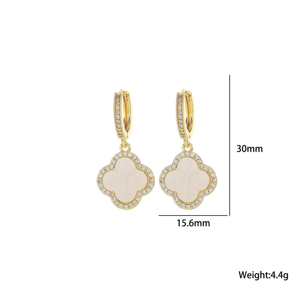 Boucles d'oreilles et boucles Clover de qualité supérieure, le meilleur cadeau d'anniversaire pour petite amie, cadeau de Saint-Valentin