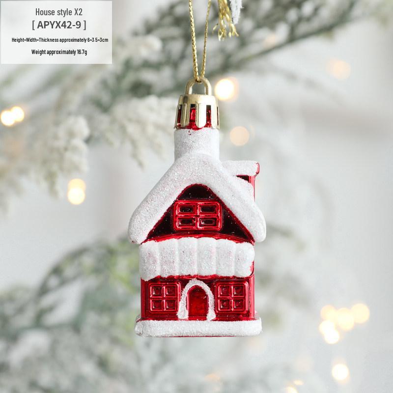 Cross-Border Christmas Tree Ornaments: Snowman, Santa, Cabin Pendants
