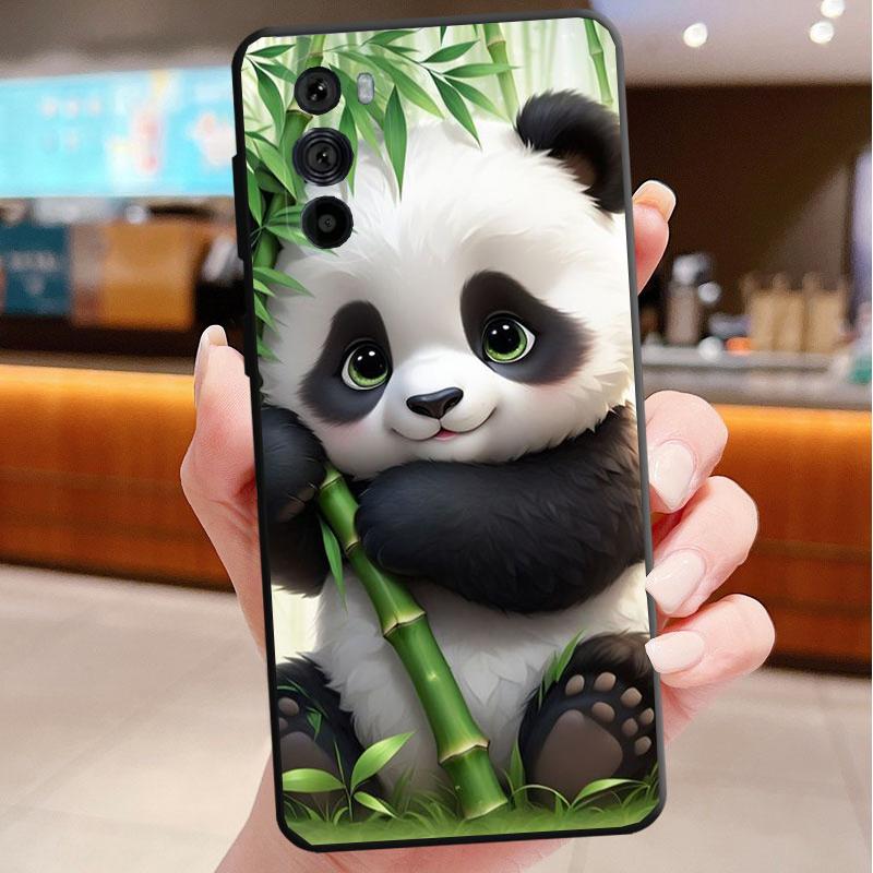Cartoon Panda Phone Case For Motorola Edge 60 50 40 Pro 60 50 40 30 Ultra Neo Fusion Moto G Play G Stylus G Carcasas