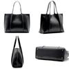 Tote Bag Lightweight A4 Large Capacity Bag Zipper Commuter Bag A0001 [ANDSHIN] Women's (Black)
