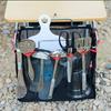 Portable Storage Grid Picnic Table Stand For Outdoor Camping Barbecue Kit Kitchen Shelf Storage Net Bag