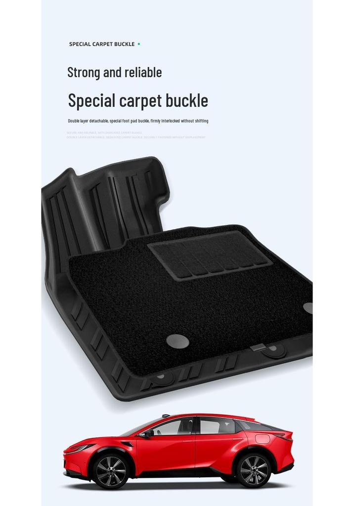 Custom TPE Floor Mats for 2025 Toyota BZ5: Stain-Resistant, Waterproof, Perfect Fit for Car and Trunk.