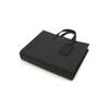 Daks Black Leather Tote Bag With Logo Pattern Dbba2e601bk