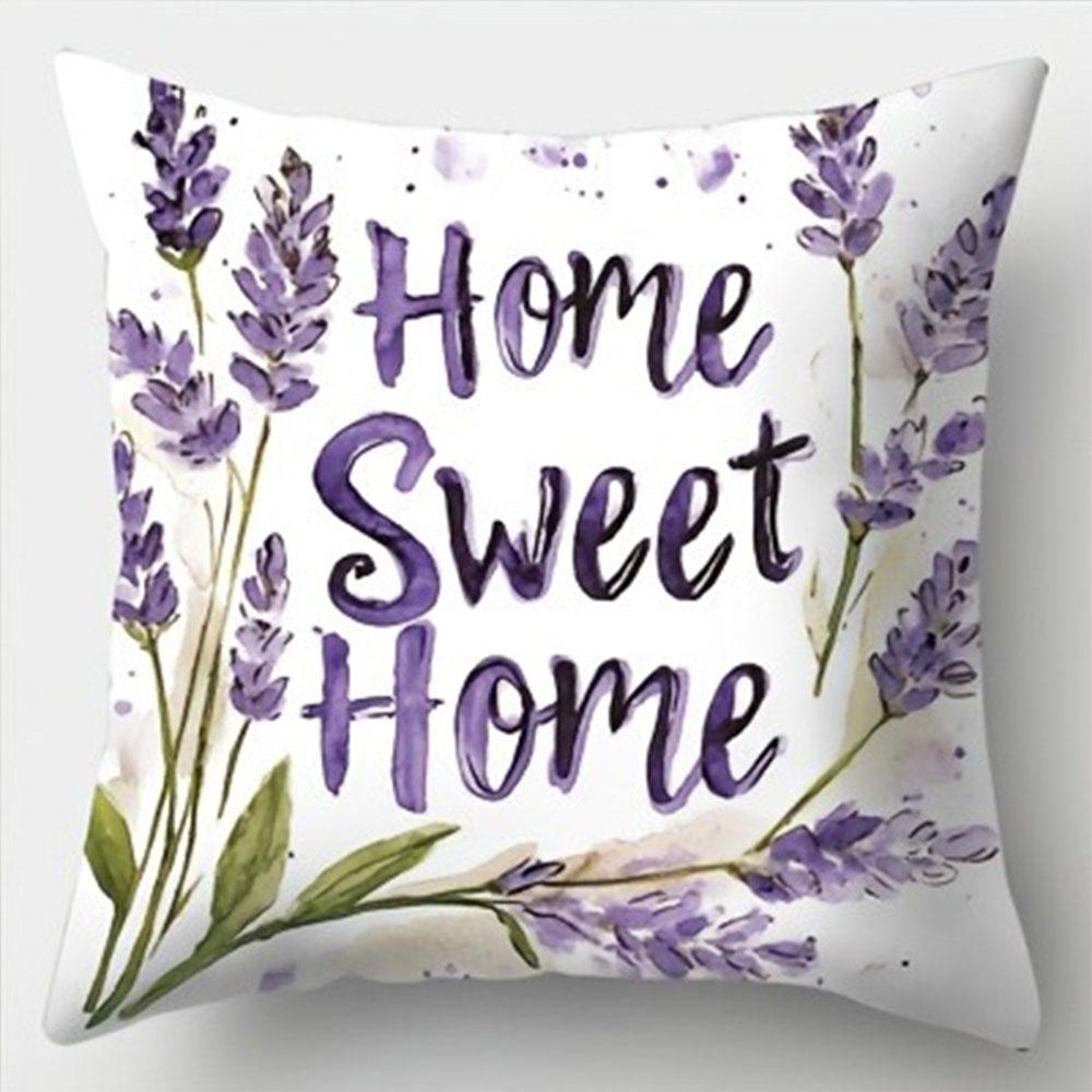 Fodera per Cuscino Decorativa per la Casa, Stile Lavanda Viola Chiaro, per Divano in Salotto, Poliestere, con Cerniera