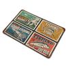 1-Pack shabby retro metal sign panel, 20×30cm and 30×40cm, rustic wall decor for garage, cafe or living room