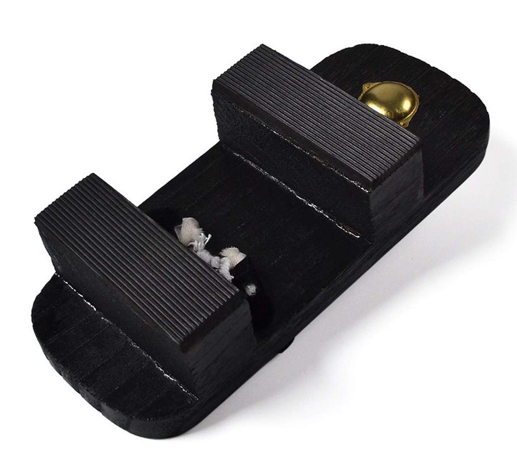 [narunaru] Women's Two-Toothed Paulownia Wood Geta Sandals, Black, for Cosplay, Costumes, Yukata, Festivals, Fireworks (24cm (22.5~24cm))