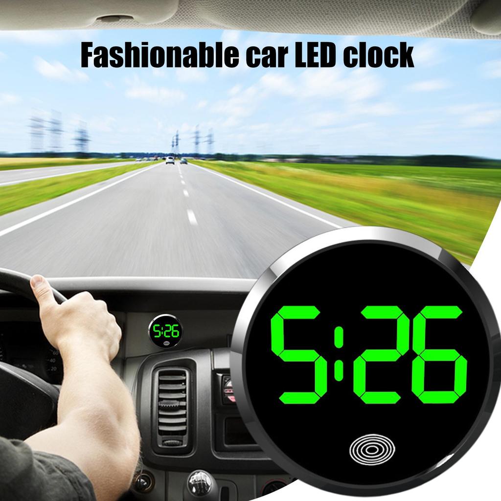 Car Clocks for Dash Touch-Control Digital Small Clock Light Watch with LED Display for Vehicle RV Home Travel Fridge Classroom