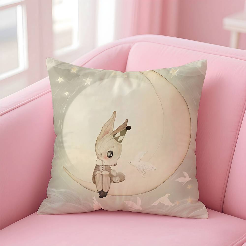 M--Mrs Mighetto Print Pillow Case Comfort Sofa Bed Silky elegant Invisible zipper Custom Decorative cushion cover