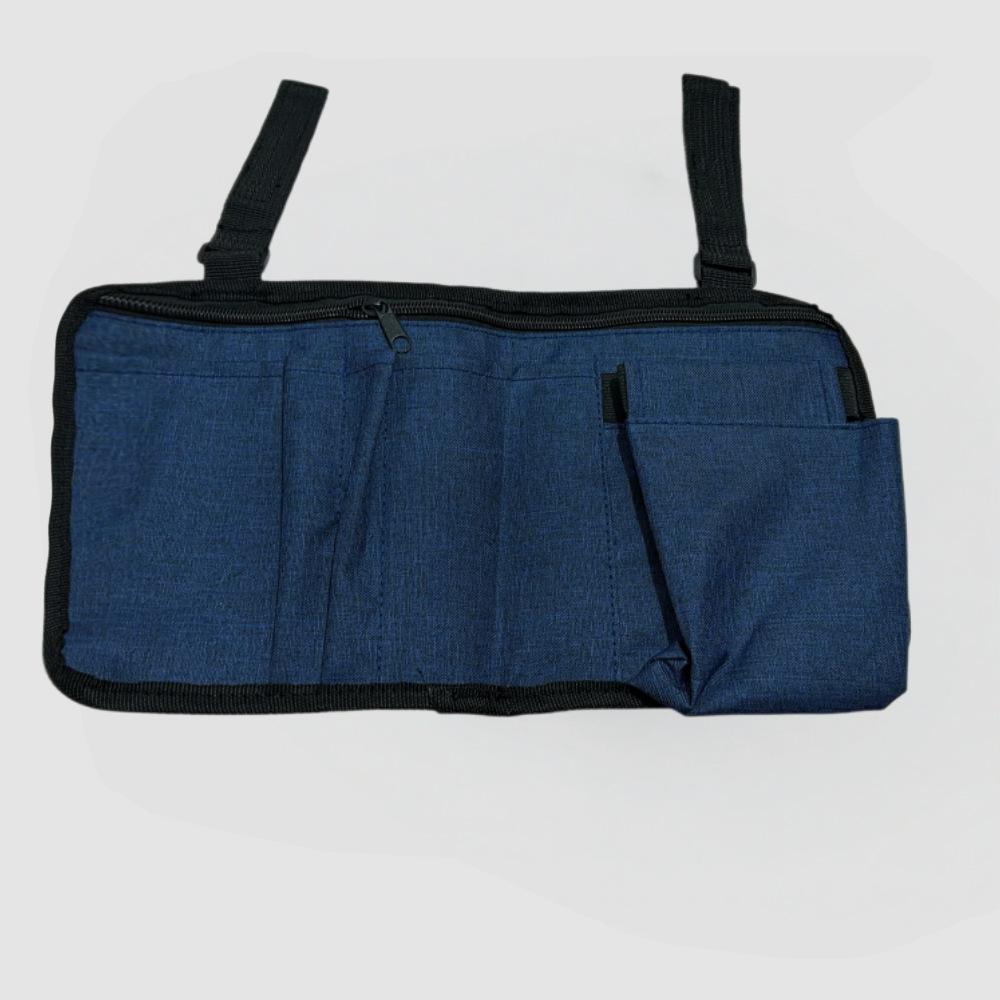 Oxford Cloth Wheelchair Storage Bag Multi Pocket Zipper Side Pouch For Barber Makeup Brush Home Travel Daily Organizer