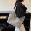 Autumn And Winter Large-Capacity Canvas Bag Women'S Fashion Versatile Commuter Bag Going Out Leisure Shoulder Tote Bag