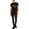 Karl Lagerfeld Karl Pattern Crystal Embellished Fitted Round Neck Short Sleeve T-Shirt Women Tops Black 210W1725999