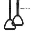 Gymnastic Rings Pull Up Handle Rings with Adjustable Straps Pull-ups for Adult Home Workouts Strength Training Fitness Equipment