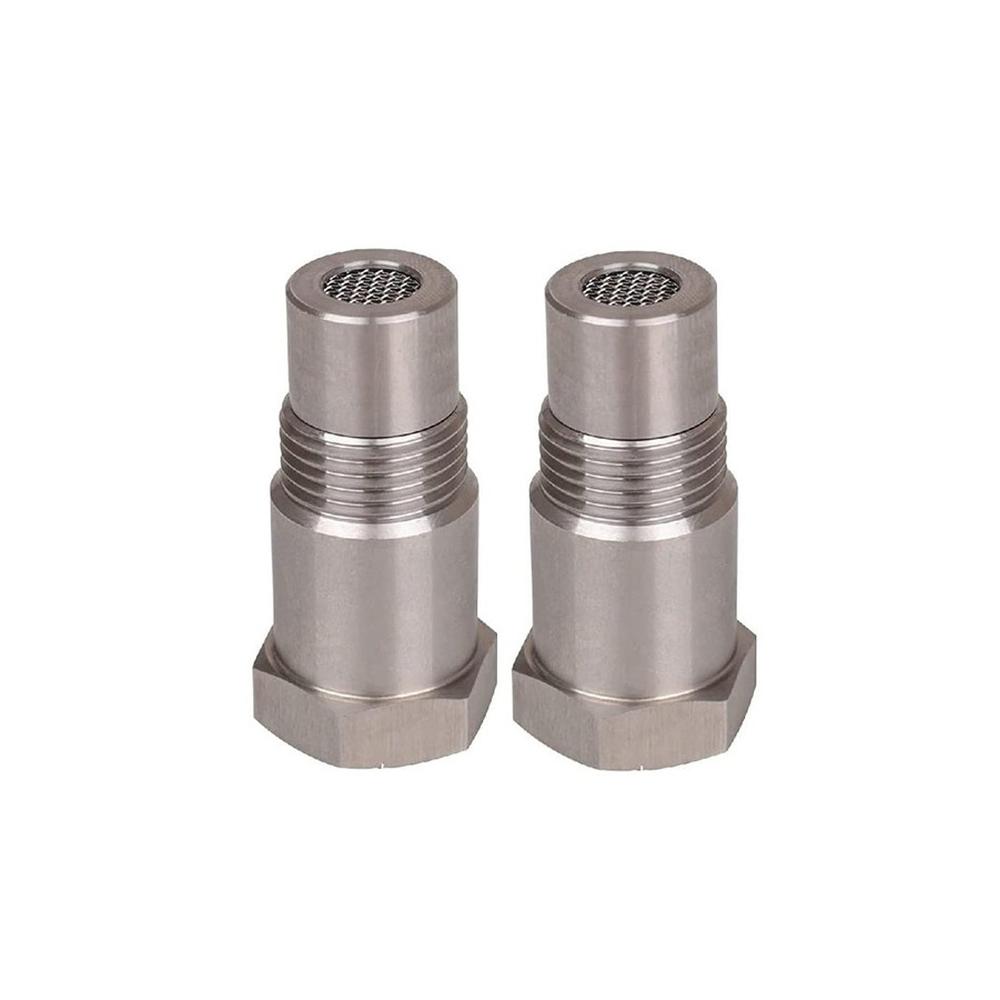 

2PCS M18 x 1.5 Car O2 Oxygen Sensors Protective Plug Adapter Stainless Steel Engine Light Eliminator Adapter With Filter