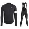 New Rvouei Profession Team Spring Long Sleeve Cycling Jersey Set Men Bicycle Clothes MTB Bike Jersey Bib Pants Kit Ropa Ciclismo