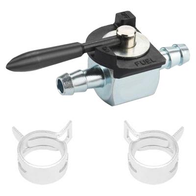 Portable Sturdy Metal 1/4Inch Inlines Fuels Shutoff Valves With Hose Clamps for Gasolines Diesels Engine Applications