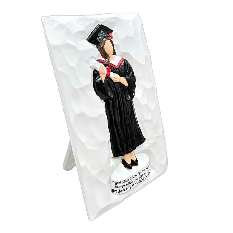 

Elegant Resin Keepsakes Graduate Girl Design Ornament For Graduation Day And Sophisticated Home Desktop Display Gift 1