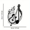 Reusable Iron Guitar Wall Decor Vintage Metal Plaque Musical Note Art Gift