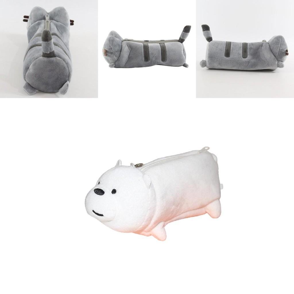 Cute Plush Cat Pencil Case With Large Capacity For Students And Stationery Organization