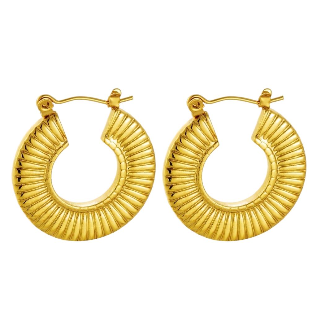 Boucles d'Oreilles en Acier Inoxydable pour Femmes Vintage Luxe Élégant Bijoux en Acier Titane