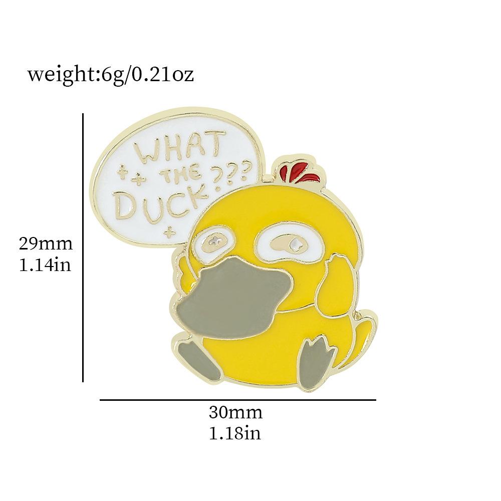 Металлический значок Pokémon Милый Утка Мультяшный Креативная брошь Брошь Pokémon Украшение для сумки