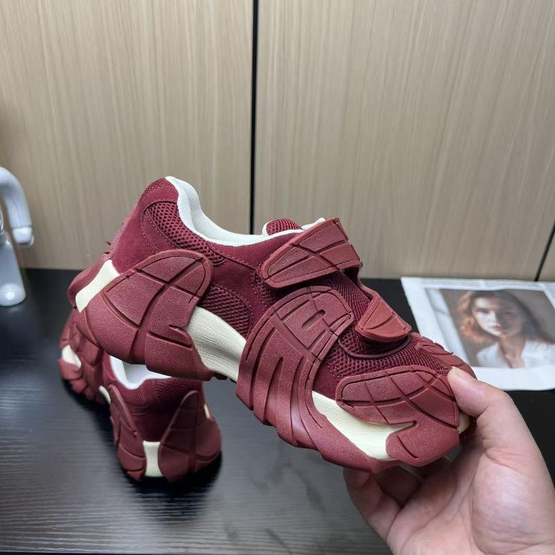Leather Personalized Octopus Dad Shoes Women's Autumn New Velcro Casual Niche Fashion Dad Shoes Trend
