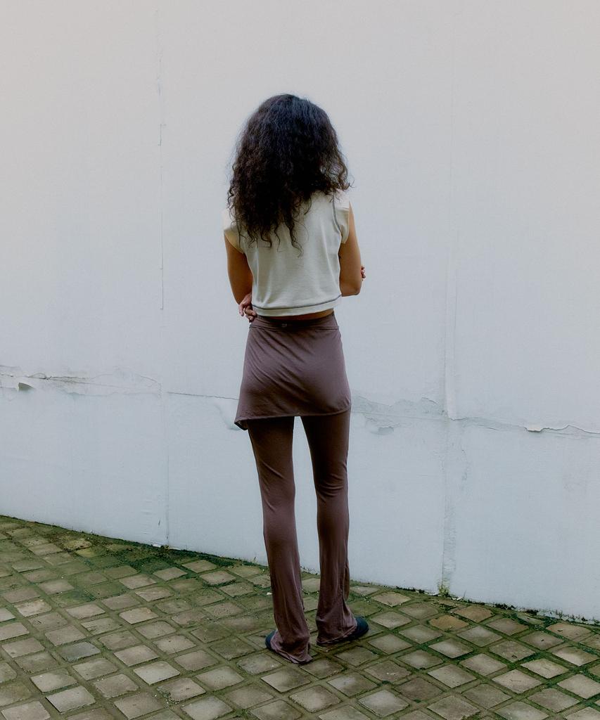 PROVO See-Through Button Pants / Brown