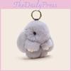 Whimsical Plush Rabbit Fur Keychain Colorful Bunny Gift Accessory For Style Girls