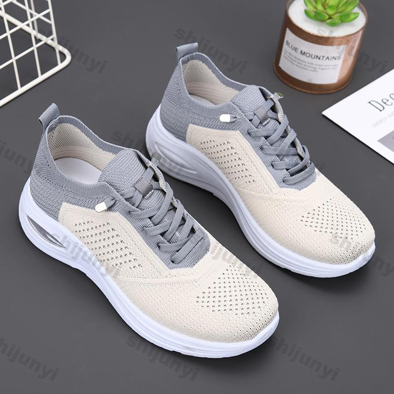 Women's Sneakers 2025 Summer New Mesh Breathable Fashion Lace Up Casual Shoes Lightweight Comfortable Soft Sole Vulcanized Shoes