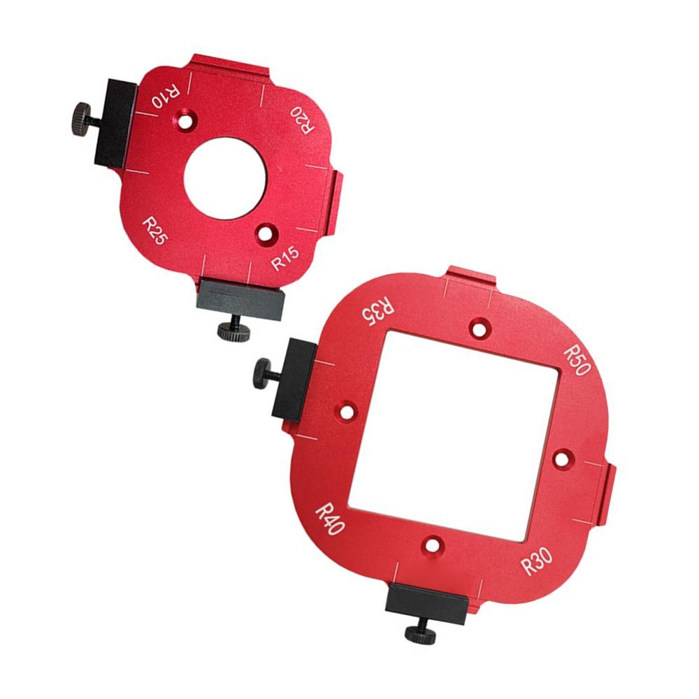 2pcs 10-25R And 30-50R Router Bit Template Adjustable Radius Corner Radius Jig  For Carpentry