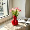 Artificial Flower Holder 3D Printed Cat Vase, Minimalist Nordic Style Arrangement Hugging Vase Decorative Couple Home Office Gift Artistic Tabletop