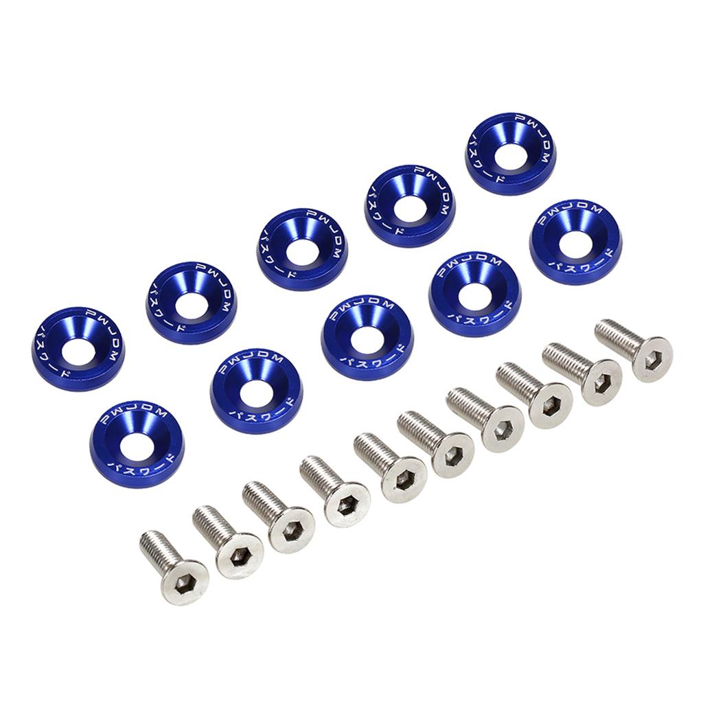 Jdm Fender Washers 40-Piece JDM Billet Aluminum Washer Kit - Blue, For Fender & Engine Bay Dress Up JDM Billet Aluminum Washers - Foto 11