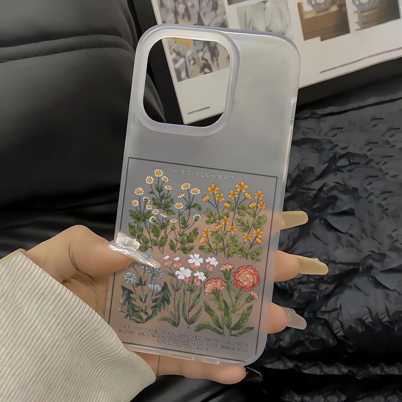 Vilda blommor iPhonefodral: Kompatibel med Apple 15/14/13/12/11/PRO/PROMAX/XSMAX/XR/XS/X.