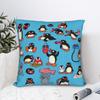 Little Cartoon Pingu Pillow Case  Square Pillow Cover Vintage Pillowcases For Sofa Car Home Decor