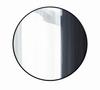 Specchio Rotondo 80 Cm Cornice in MDF Nero