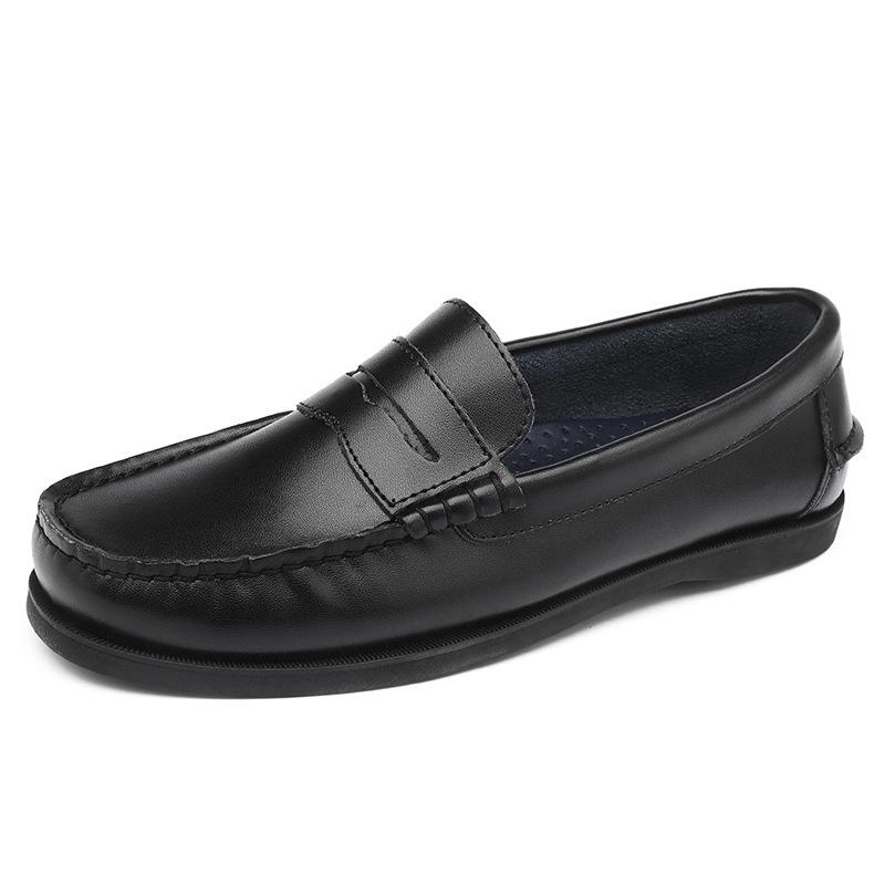 Men s Large Size Casual Slip-On Leather Boat & Driving Shoes 38