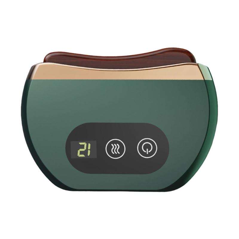 Electric Guasha Massager with Built In Heating System and Multiple Frequency Vibration for Face & Body Wellness Therapy