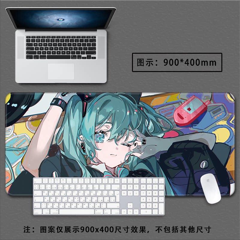 Hatsune Miku Cyber City Anime Large Desk Pad NonSlip AntiDirt Extended Gaming Mouse Pad
