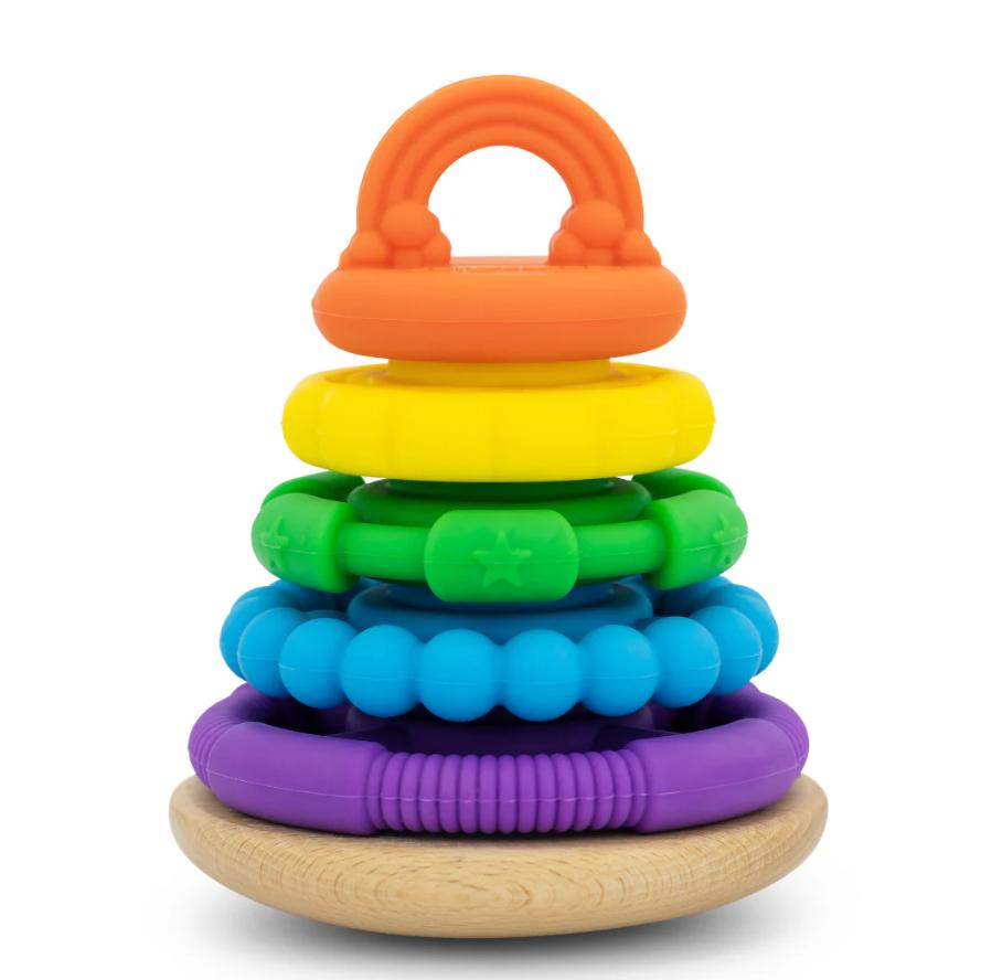 6 Pcs Stacking & Nesting Circle Toy,Soft Building Rings Stacker & Teethers,Early Educational Learning Stacking Tower