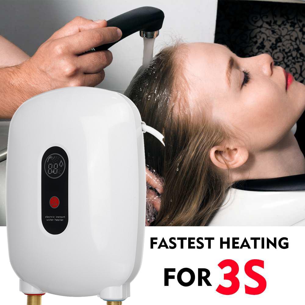 3500W/3000W Electric Hot Water Heater 3-second Household Instant Water Heating Tankless Bathroom Shower Heater Temperature Control
