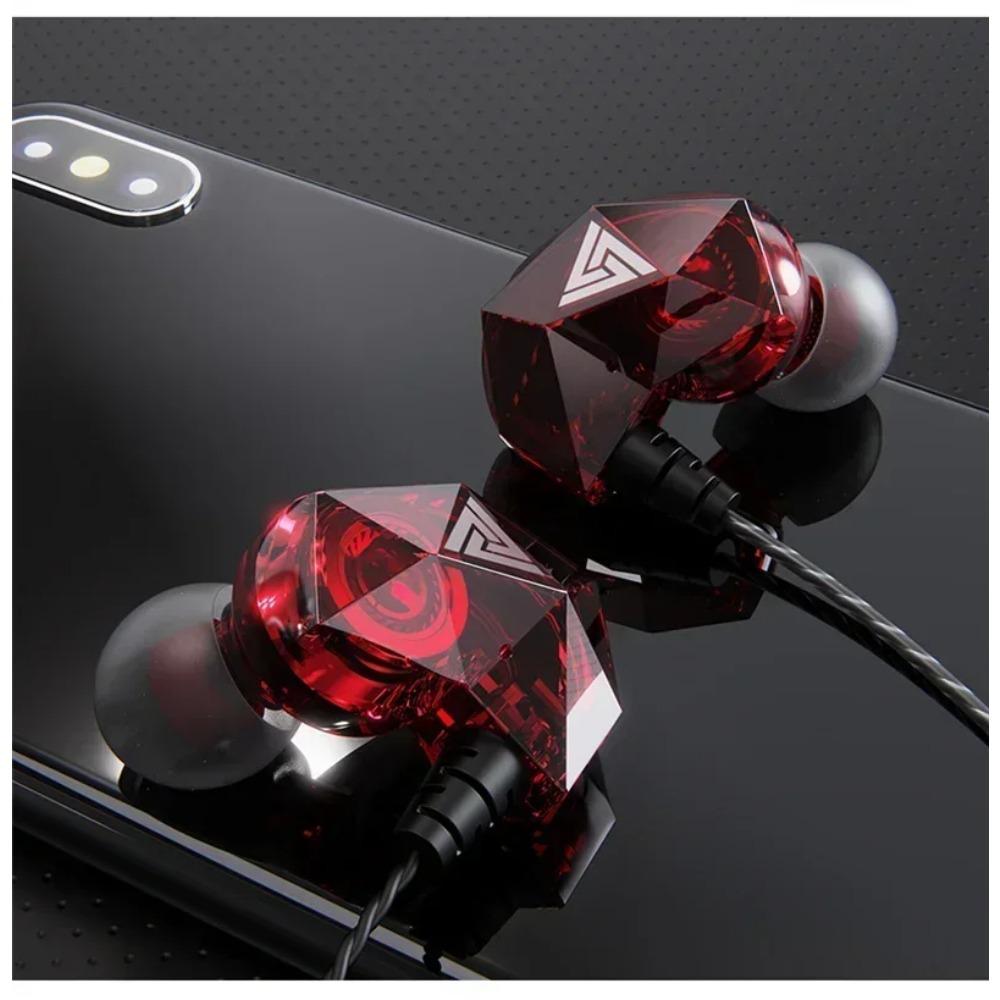 Original QKZ AK2 Wired Earphones Dynamic HIFI Bass In-ear Earbuds Music Headphone Sport Noise Cancelling Headset with Mic